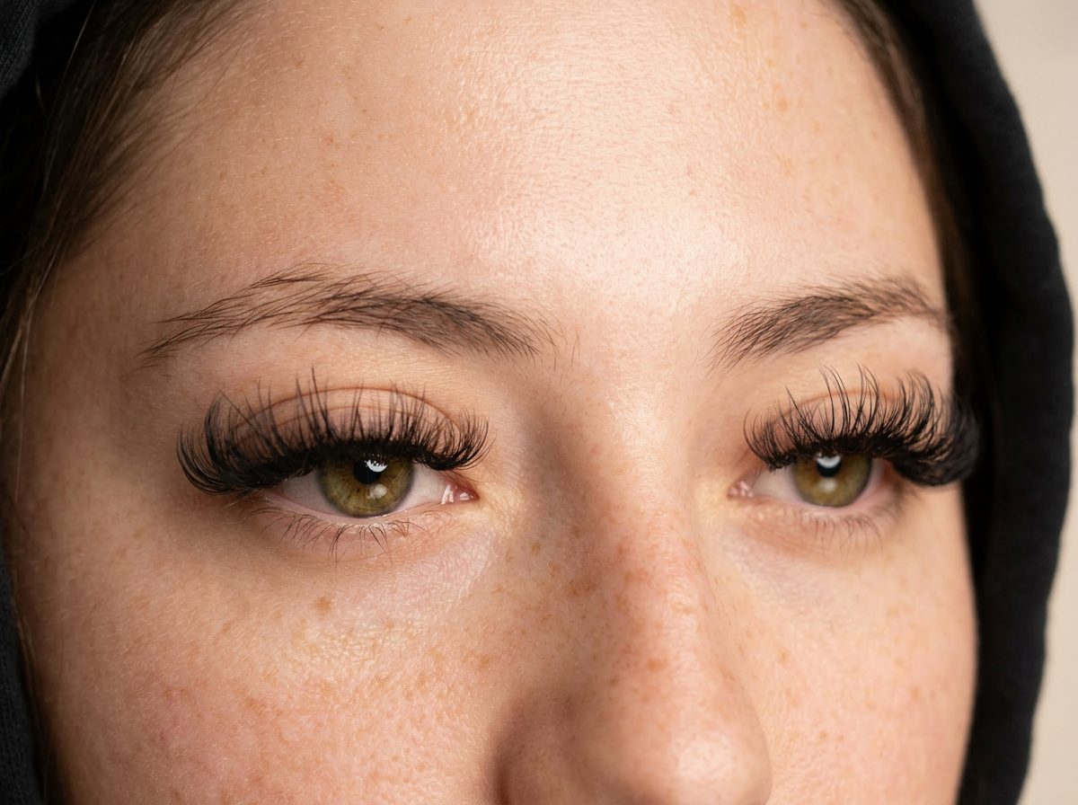 Hybrid lash extension result by Bomblash.co Houston