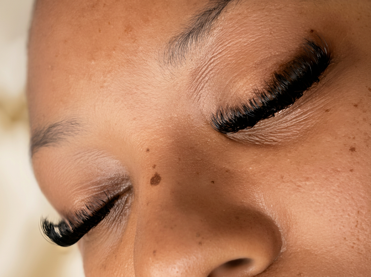 Volume lash extension result by Bomblash.co Houston